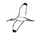 Ibis dřevo ptáka vektorový obrázek